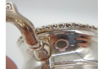 ビンテージ　気品溢れる銀製のティーセット　Anaya　スターリング925　MEXICO(トレー、ティーポット、シュガー、クリーマー、ヴィンテージ)(R-060674)