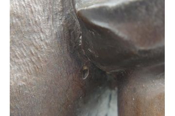 アメリカ製　少年と犬　微笑ましい一瞬を切り取った様なブロンズ像(RUNER、オブジェ)(R-060685)