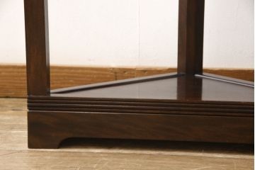 和製ビンテージ　松本民芸家具　レアモデル!!　隅棚　デッドスペースも有効活用できるコーナーキャビネット(コーナーラック、収納棚、飾り棚、ヴィンテージ)(R-060686)
