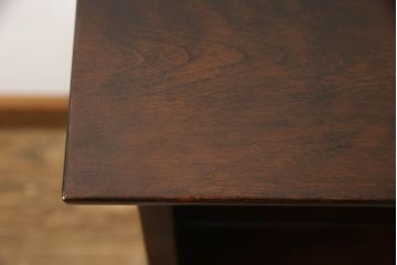 中古　九州民芸家具　クズ布張りの引き戸が味わい深い茶棚(茶箪笥、飾り棚、収納棚、戸棚、キャビネット)(R-060701)