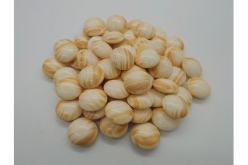 古い　虹色光沢が美しい螺鈿碁笥　碁石(蛤、那智黒、囲碁、箱付)(R-060705)