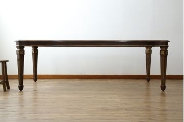 中古　DREXEL HERITAGE(ドレクセルヘリテイジ)　上品な佇まいが魅力的な大型ダイニングテーブル(4人掛け、6人掛け、8人掛け、食卓)(R-060712)
