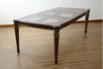 中古　DREXEL HERITAGE(ドレクセルヘリテイジ)　上品な佇まいが魅力的な大型ダイニングテーブル(4人掛け、6人掛け、8人掛け、食卓)(R-060712)