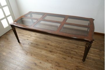 中古　DREXEL HERITAGE(ドレクセルヘリテイジ)　上品な佇まいが魅力的な大型ダイニングテーブル(4人掛け、6人掛け、8人掛け、食卓)(R-060712)