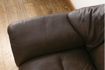 中古　ノルウェー製　EKORNES(エコーネス)　ストレスレス(Stressless)　本革(レザー)　エルドラド　2シーター　ハイバック　くつろぎの時間におすすめの二人掛けソファ(アームソファ、2人掛け、2P、北欧)(定価約68万円)(R-060713)