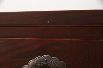 中古　岩谷堂箪笥　最高級　木地呂塗り　丁寧な造りの手打ち金具が目を惹くサイドチェスト(チェスト、和タンス、収納箪笥、引き出し、整理箪笥、サイドボード)(定価約170万円)(R-060719)
