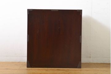 和製アンティーク 超美品!! 明治大正期 味を増した打ち出し金具が重厚な雰囲気を醸し出す庄内小箪笥(庄内箪笥、引き出し、サイドチェスト、収納箪笥)(R-060722)