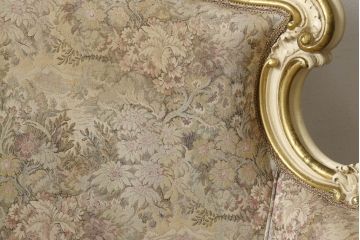 中古　イタリア高級家具　SILIK(シリック)　ロココ調　優雅で上品な空間づくりにぴったりな1人掛けソファ(一人掛けソファ、1P、アームソファ)(定価約60万円)(R-060724)