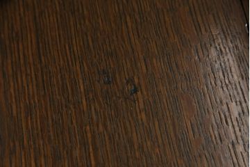 イギリスアンティーク　オーク材　脚の凝った彫刻が魅力的な伸長式ダイニングテーブル(エクステンションテーブル、ドローリーフテーブル、4人掛け、6人掛け、食卓)(R-060725)