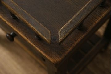 中古　飛騨産業　特注品　PROVINCIAL(プロヴィンシャル・プロビンシャル)シリーズ　ナラ材の木の風合いが味わい深いキャスターワゴン(プロビンシャル、トロリー、キッチンワゴン、サイドテーブル)(R-060730)