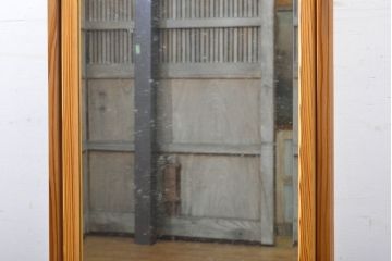中古　美品　屋久杉　透かし彫りが和の雰囲気を高める姿見(スタンドミラー、鏡)(R-060732)
