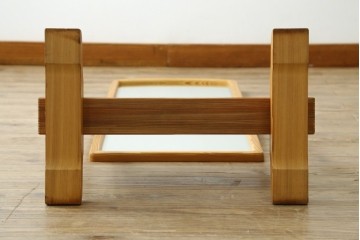 中古　美品　屋久杉　透かし彫りが和の雰囲気を高める姿見　(R-060732)