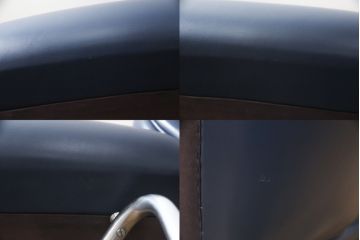 中古　デンマーク　Hans J Wegner(ハンス・J・ウェグナー)デザイン　EJ 100　ユニークなデザインが空間のアクセントになる本革オックスチェア(1人掛けソファ、サロンチェア、1P、レザー、北欧)(定価約170万円)(R-060733)
