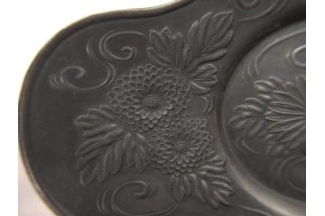 古い敬斎　在銘　オリエンタルな雰囲気が楽しめる茶托　20枚セット(茶道具、アンチモン、合金)(R-060734)