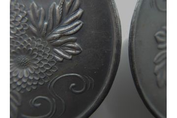 古い敬斎　在銘　オリエンタルな雰囲気が楽しめる茶托　20枚セット(茶道具、アンチモン、合金)(R-060734)