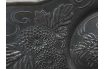 古い敬斎　在銘　オリエンタルな雰囲気が楽しめる茶托　20枚セット(茶道具、アンチモン、合金)(R-060734)