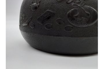 古い正寿堂　宝尽くし紋　打ち出の小槌　小判　縁起の良いモチーフが魅力の鉄瓶(茶道具)(R-060735)