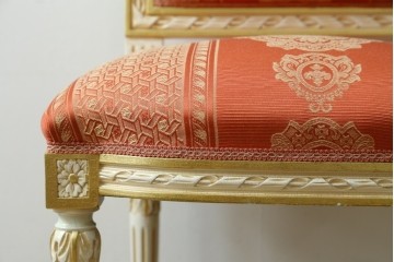 中古　超美品　イタリア高級家具　Mario Colciago&Figli(マリオ・コルチャゴ)　ロココ調　空間を華やかに彩るエレガントなダイニングチェア　定価約24万円　(R-060738)