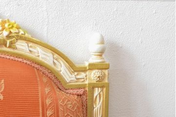 中古　超美品　イタリア高級家具　Mario Colciago&Figli(マリオ・コルチャゴ)　ロココ調　空間を華やかに彩るエレガントなダイニングチェア(サロンチェア、椅子、イス)(定価約24万円)(R-060739)