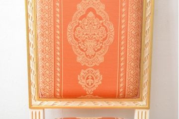 中古　超美品　イタリア高級家具　Mario Colciago&Figli(マリオ・コルチャゴ)　ロココ調　空間を華やかに彩るエレガントなダイニングチェア(サロンチェア、椅子、イス)(定価約24万円)(R-060739)