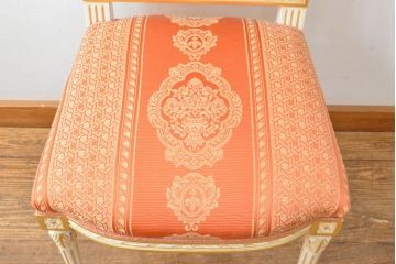 中古　超美品　イタリア高級家具　Mario Colciago&Figli(マリオ・コルチャゴ)　ロココ調　空間を華やかに彩るエレガントなダイニングチェア(サロンチェア、椅子、イス)(定価約24万円)(R-060739)