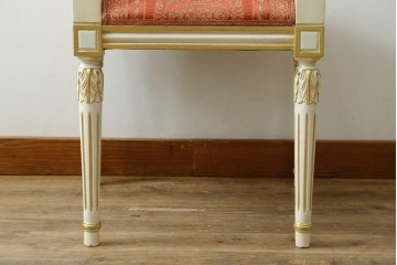 中古　超美品　イタリア高級家具　Mario Colciago&Figli(マリオ・コルチャゴ)　ロココ調　空間を華やかに彩るエレガントなダイニングチェア　定価約24万円　(R-060739)