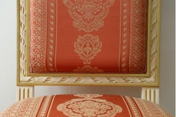 中古　超美品　イタリア高級家具　Mario Colciago&Figli(マリオ・コルチャゴ)　ロココ調　空間を華やかに彩るエレガントなダイニングチェア　定価約24万円　(R-060740)