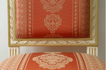 中古　超美品　イタリア高級家具　Mario Colciago&Figli(マリオ・コルチャゴ)　ロココ調　空間を華やかに彩るエレガントなダイニングチェア　定価約24万円　(R-060741)