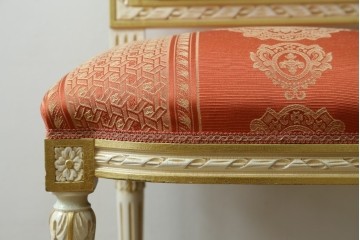 中古　超美品　イタリア高級家具　Mario Colciago&Figli(マリオ・コルチャゴ)　ロココ調　空間を華やかに彩るエレガントなダイニングチェア　定価約24万円　(R-060741)