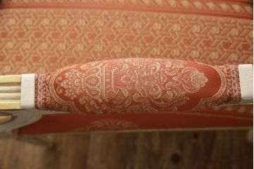 中古　超美品　イタリア高級家具　Mario Colciago&Figli(マリオ・コルチャゴ)　ロココ調　空間を華やかに彩るエレガントなアームチェア(ダイニングチェア、サロンチェア、椅子、イス)(定価約30万円)(R-060742)