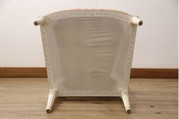 中古　超美品　イタリア高級家具　Mario Colciago&Figli(マリオ・コルチャゴ)　ロココ調　空間を華やかに彩るエレガントなアームチェア(ダイニングチェア、サロンチェア、椅子、イス)(定価約30万円)(R-060742)