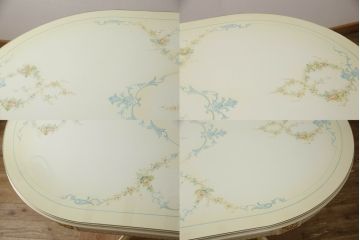 中古　超美品　イタリア高級家具　Mario Colciago&Figli(マリオ・コルチャゴ)　ロココ調　随所に施された装飾が豪華なダイニングテーブル(4人掛け、6人掛け、食卓)(定価約170万円)(R-060745)