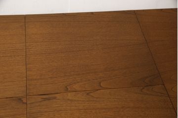 北欧ビンテージ　デンマーク　チーク材　すっきりとした佇まいが魅力的なエクステンションテーブル(ヴィンテージ、ダイニングテーブル、4人掛け、6人掛け、8人掛け、伸長式、食卓、作業台)(R-060746)