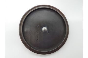 アンティーク　祥雲堂　鳥図やぷっくりしたデザインの摘みが素敵な鉄瓶(銅蓋、茶道具)(R-060751)
