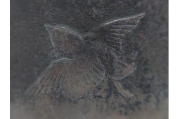 アンティーク　祥雲堂　鳥図やぷっくりしたデザインの摘みが素敵な鉄瓶(銅蓋、茶道具)(R-060751)