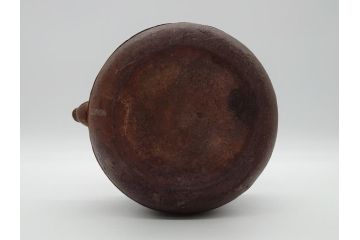 アンティーク　祥雲堂　鳥図やぷっくりしたデザインの摘みが素敵な鉄瓶(銅蓋、茶道具)(R-060751)