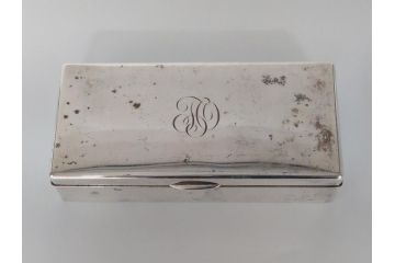 スターリング950　シンプルでスタイリッシュなシガレットケース　小箱　小物入れ(宮本商行)(R-060753)