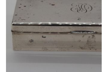 スターリング950　シンプルでスタイリッシュなシガレットケース　小箱　小物入れ(宮本商行)(R-060753)