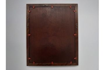 中古　松本民芸家具　深みのある色合いが素敵な額縁と丸みのあるフォルムが温もりを感じるフォトフレーム　3点セット(木製フレーム)(R-060771)