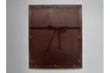 中古　松本民芸家具　深みのある色合いが素敵な額縁と丸みのあるフォルムが温もりを感じるフォトフレーム　3点セット(木製フレーム)(R-060771)