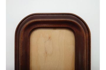 中古　松本民芸家具　深みのある色合いが素敵な額縁と丸みのあるフォルムが温もりを感じるフォトフレーム　3点セット(木製フレーム)(R-060771)