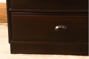 中古　美品　大阪唐木指物　総漆塗り　紫檀(シタン)　和モダンな空間づくりに取り入れやすい六段小引き出し(小物収納、卓上箪笥、チェスト)(R-060776)