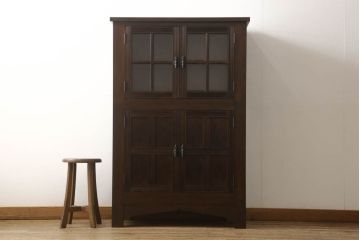 中古　美品　松本民芸家具　お洒落な空間づくりに活躍するクラシックなワインボード(ワインラック、キャビネット)(定価約56万円)(R-060782)