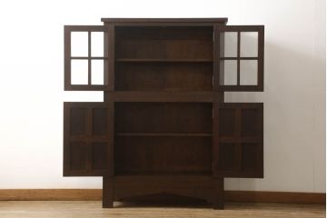 中古　美品　松本民芸家具　お洒落な空間づくりに活躍するクラシックなワインボード(ワインラック、キャビネット)(定価約56万円)(R-060782)
