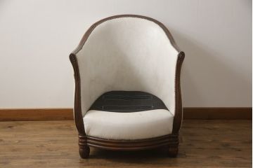 中古　美品　HALO(ハロ)　ハラコ　空間づくりのアクセントにぴったりなラウンジチェア(1人掛けソファ、アームチェア、椅子、イス)(R-060797)