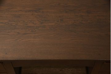 和製アンティーク　ナラ材　和洋どちらのインテリアにも合わせやすい脚付き両袖机(デスク、テーブル、ワークデスク、在宅用、在宅ワーク用、オフィスデスク)(R-060812)