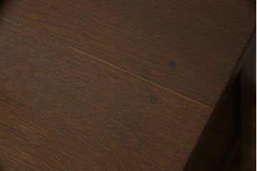 和製アンティーク　ナラ材　和洋どちらのインテリアにも合わせやすい脚付き両袖机(デスク、テーブル、ワークデスク、在宅用、在宅ワーク用、オフィスデスク)(R-060812)