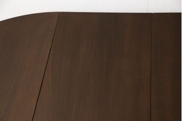 和製アンティーク　昭和初期　希少デザイン　落ち着いた色味が素敵なエクステンションテーブル(ダイニングテーブル、2人掛け、4人掛け、6人掛け、食卓、丸テーブル、ラウンドテーブル)(R-060813)