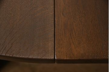 和製アンティーク　昭和初期　希少デザイン　落ち着いた色味が素敵なエクステンションテーブル(ダイニングテーブル、2人掛け、4人掛け、6人掛け、食卓、丸テーブル、ラウンドテーブル)(R-060813)