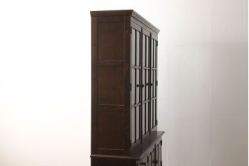中古　神居民芸家具　和洋どちらの空間にも馴染むキャビネット(食器棚、カップボード、収納棚、戸棚)(R-060820)
